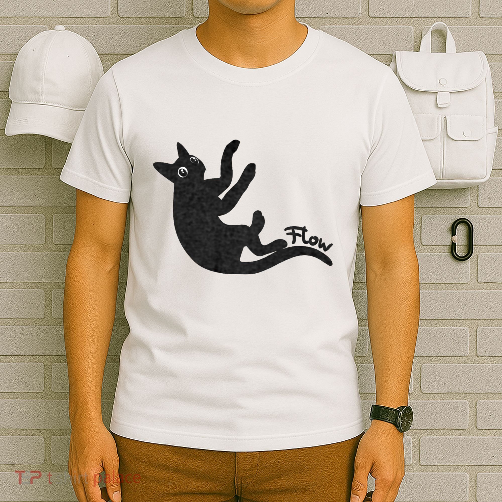 Flow Black Cat T-Shirt