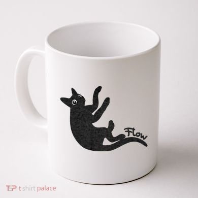 Flow Black Cat Coffee Mug