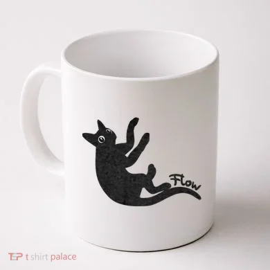 Flow Black Cat Coffee Mug