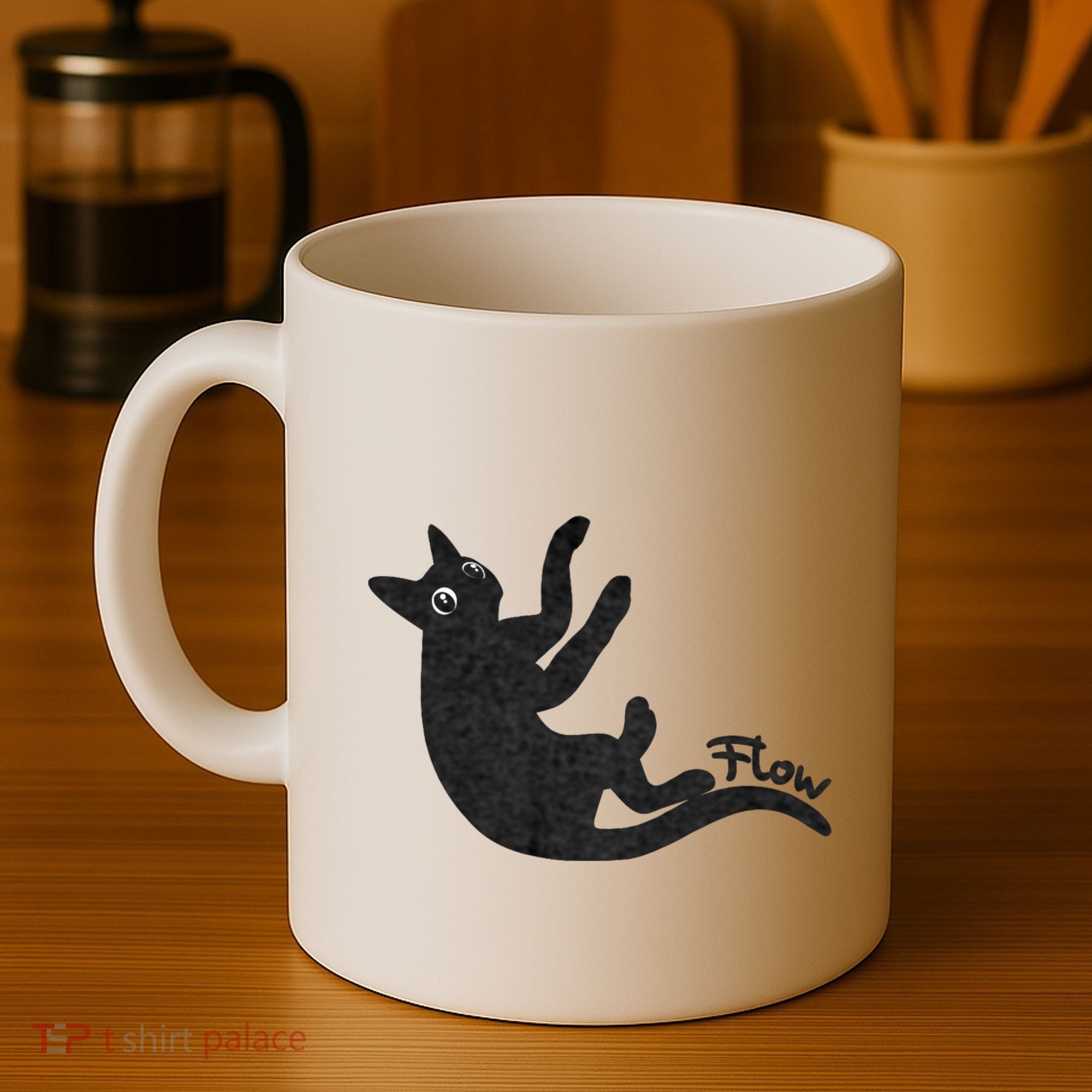 Flow Black Cat Coffee Mug