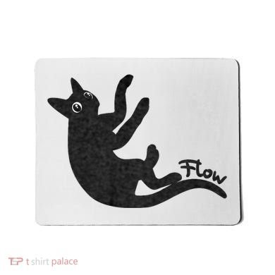 Flow Black Cat Mousepad