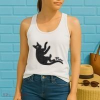 Flow Black Cat Women's Tank Top thumb 2