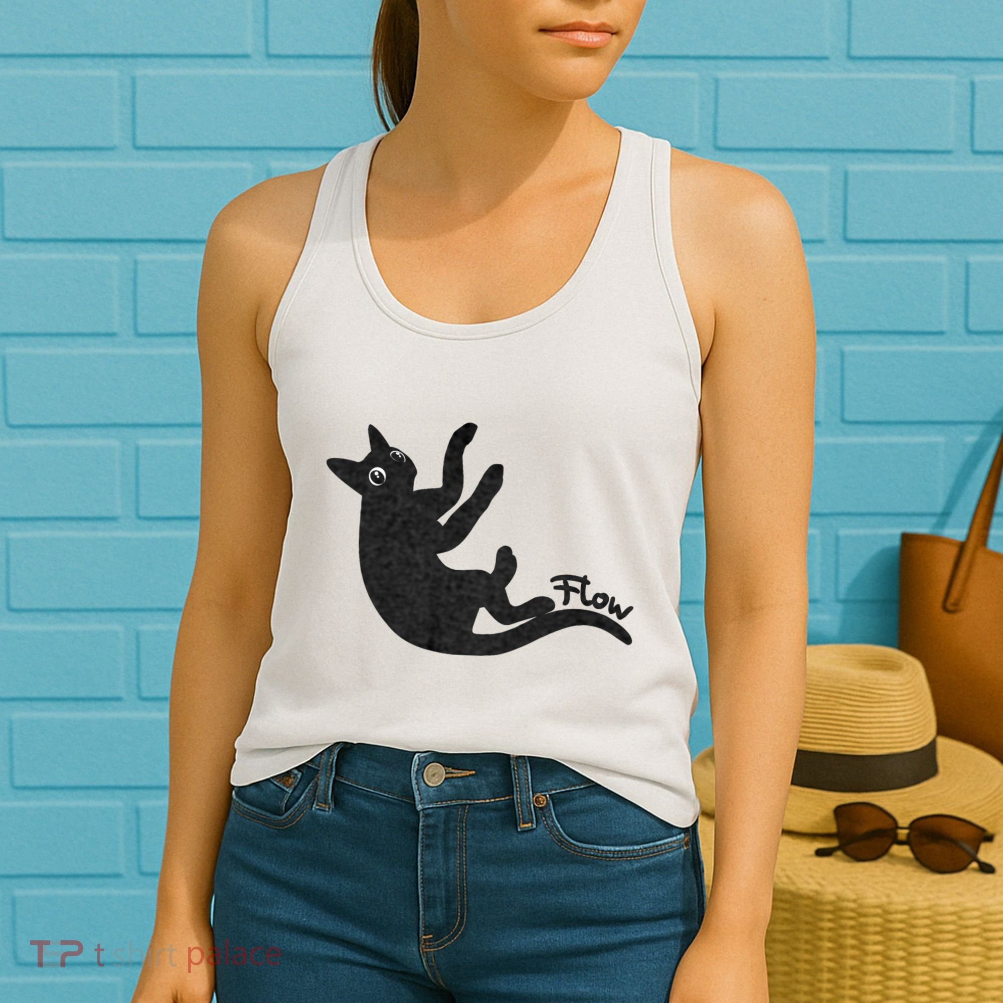 Flow Black Cat Women's Tank Top