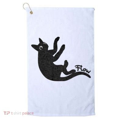 Flow Black Cat Golf Towel