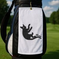 Flow Black Cat Golf Towel thumb 2