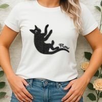 Flow Black Cat Women's T-Shirt thumb 2