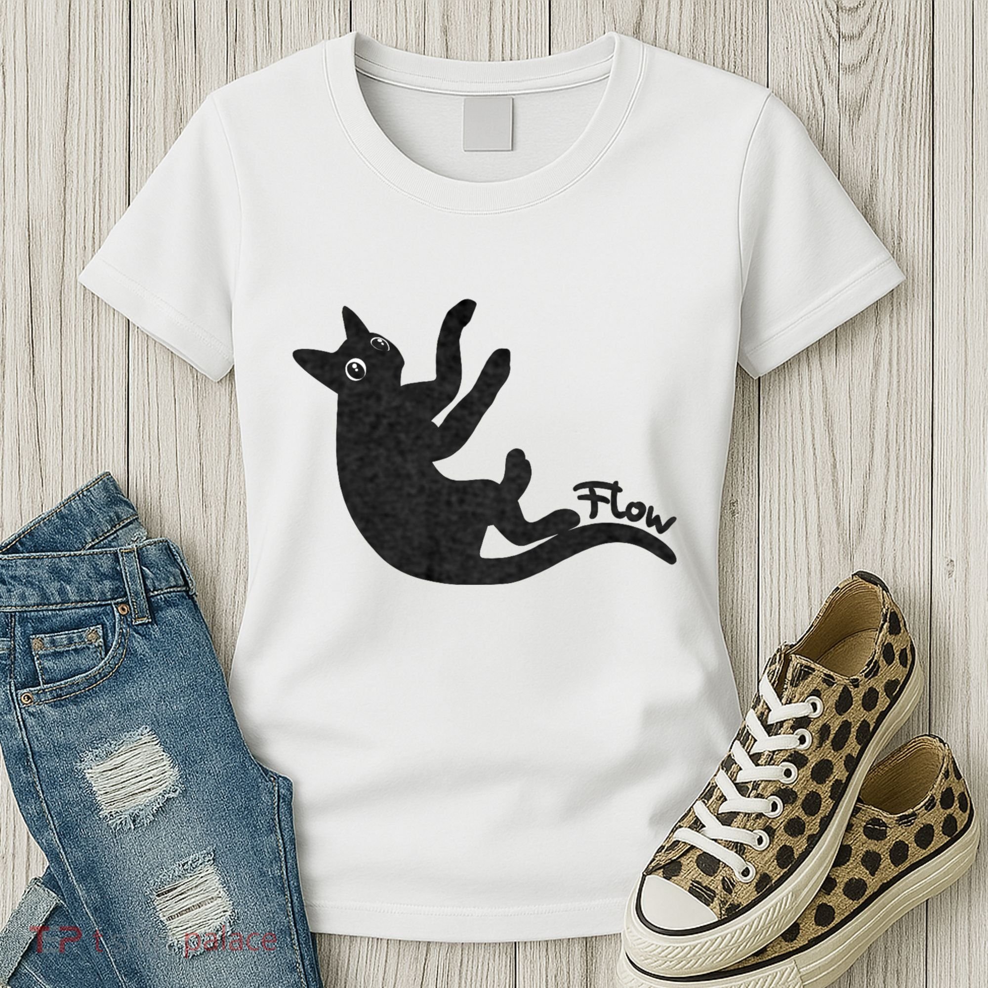 Flow Black Cat Women's T-Shirt