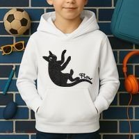 Flow Black Cat Kids Hoodie thumb 2