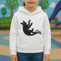 Flow Black Cat Kids Hoodie thumb 3
