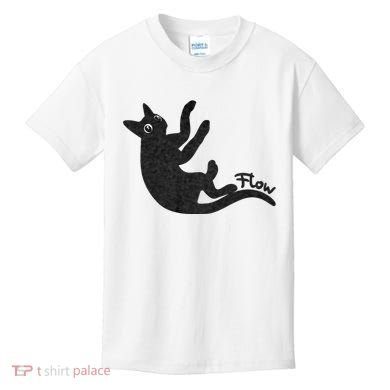 Flow Black Cat Kids T-Shirt