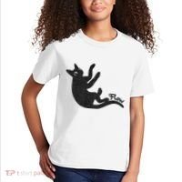 Flow Black Cat Kids T-Shirt thumb 2