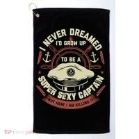 Funny Boat Captain Boating Funny Boat Lover Golf Towel thumb 0