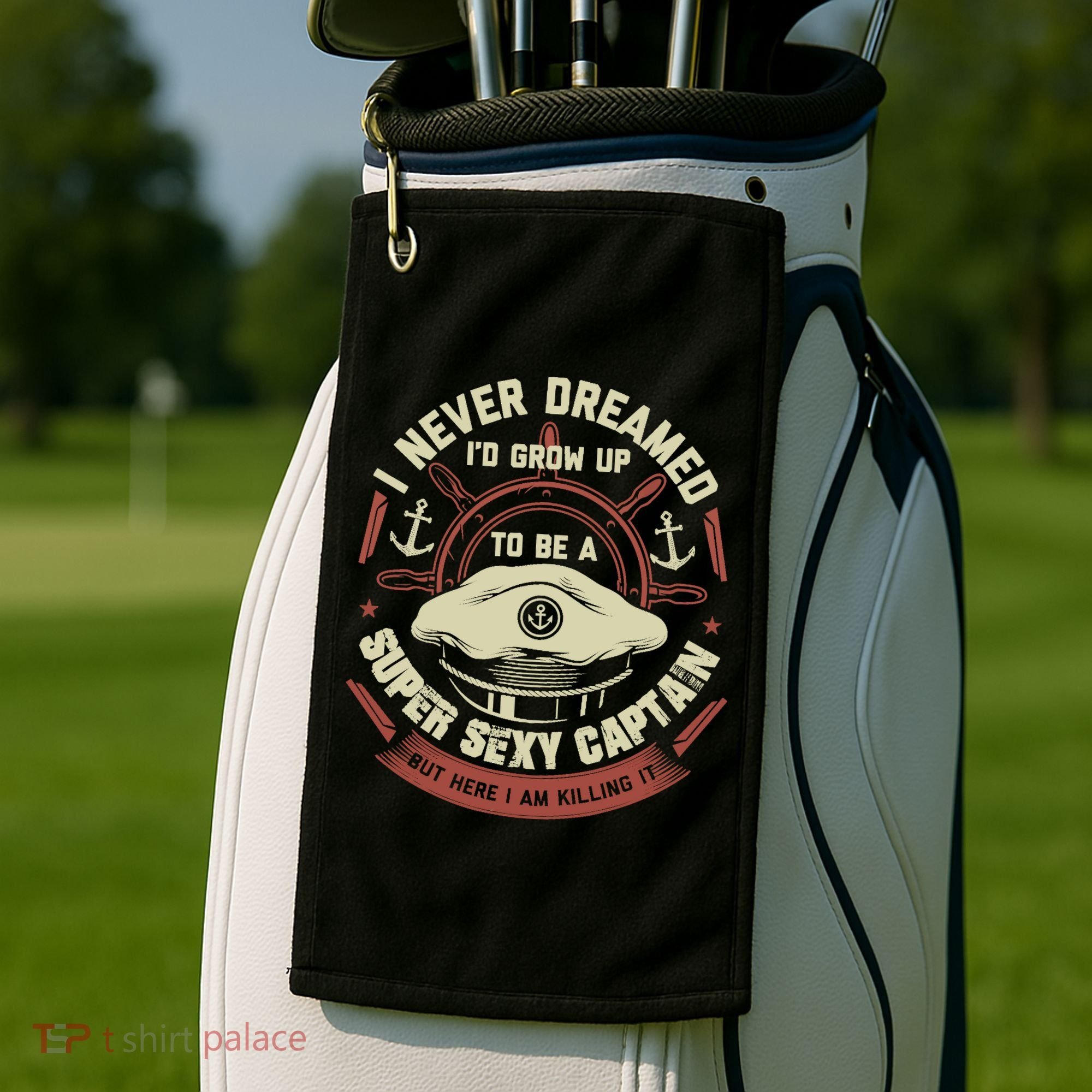 Funny Boat Captain Boating Funny Boat Lover Golf Towel