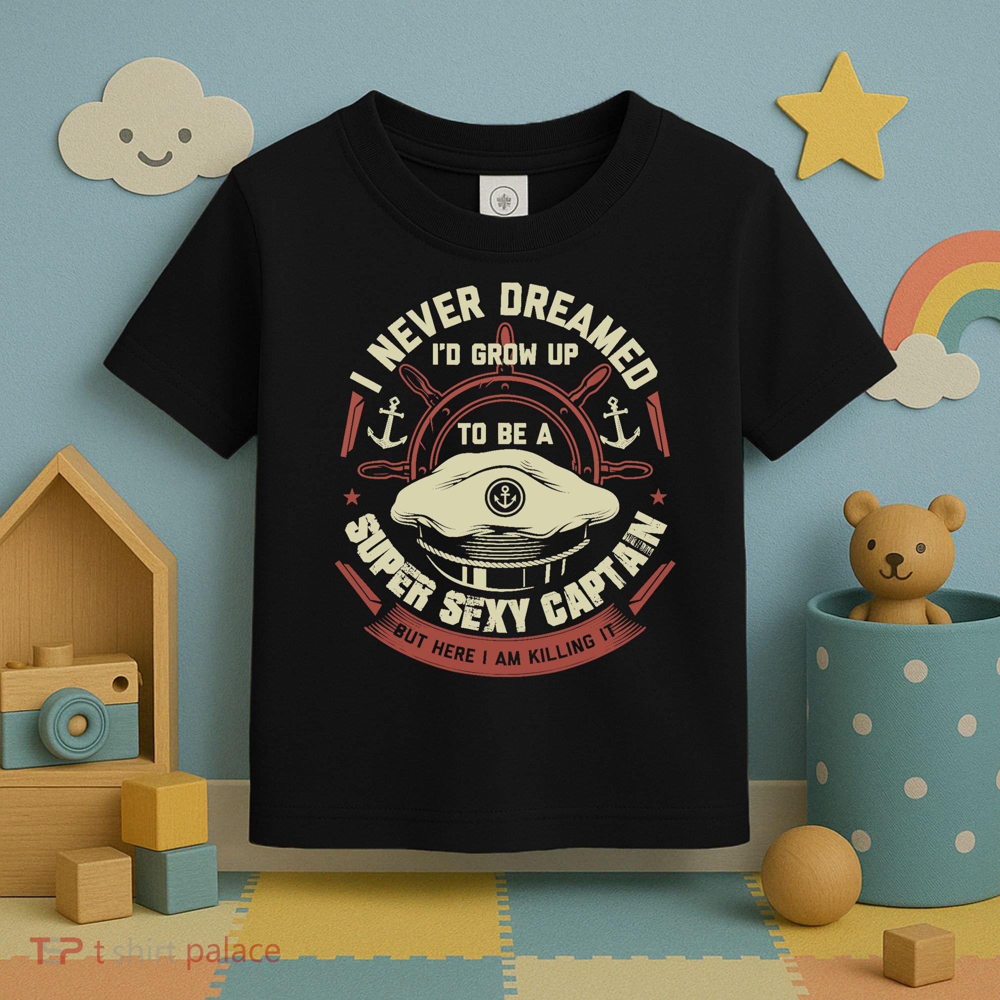 Funny Boat Captain Boating Funny Boat Lover Toddler T-Shirt