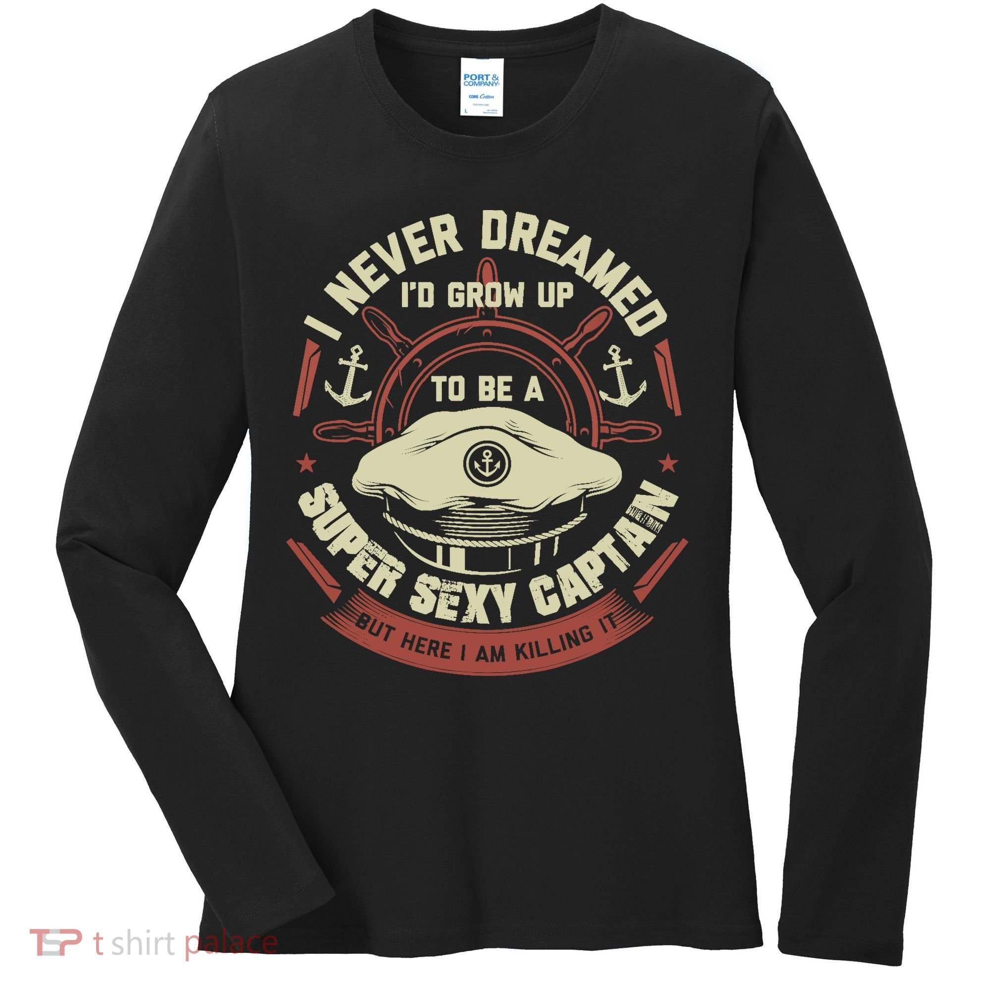 Funny Boat Captain Boating Funny Boat Lover Women's Long Sleeve Shirt