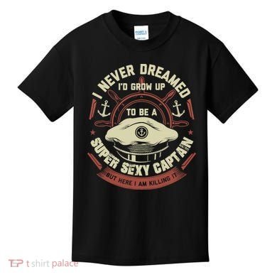 Funny Boat Captain Boating Funny Boat Lover Kids T-Shirt