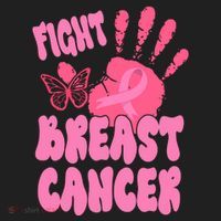 Fight Breast Cancer Handprint Ribbon Comfort Colors Boxy T-Shirt thumb 3