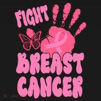 Fight Breast Cancer Handprint Ribbon Apron thumb 3