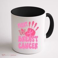 Fight Breast Cancer Handprint Ribbon Coffee Mug thumb 1
