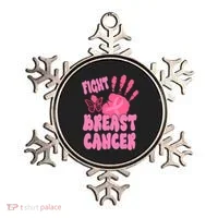 Fight Breast Cancer Handprint Ribbon Ornament thumb 0