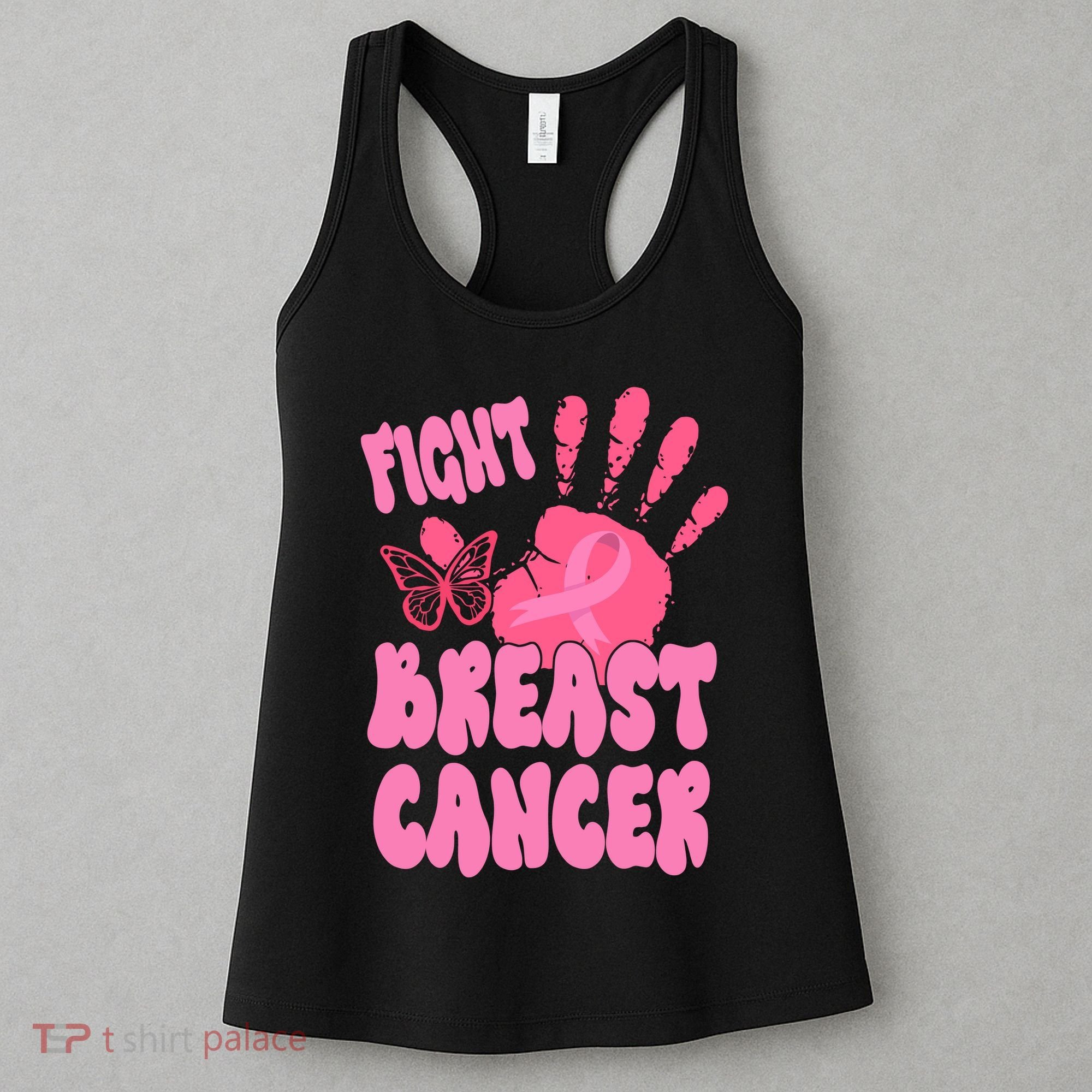 Fight Breast Cancer Handprint Ribbon Women's Tank Top