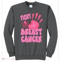 Fight Breast Cancer Handprint Ribbon Sweatshirt thumb 0