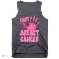 Fight Breast Cancer Handprint Ribbon Tank Top thumb 0