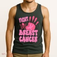 Fight Breast Cancer Handprint Ribbon Tank Top thumb 3