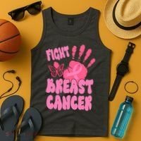 Fight Breast Cancer Handprint Ribbon Tank Top thumb 4