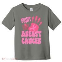 Fight Breast Cancer Handprint Ribbon Toddler T-Shirt thumb 0