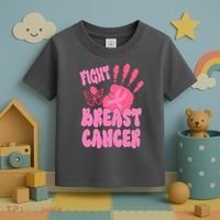 Fight Breast Cancer Handprint Ribbon Toddler T-Shirt thumb 3