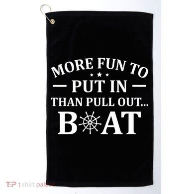 Funny Boat Captain Docking On Boating Outfit Boat Lover Golf Towel