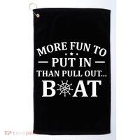 Funny Boat Captain Docking On Boating Outfit Boat Lover Golf Towel thumb 0