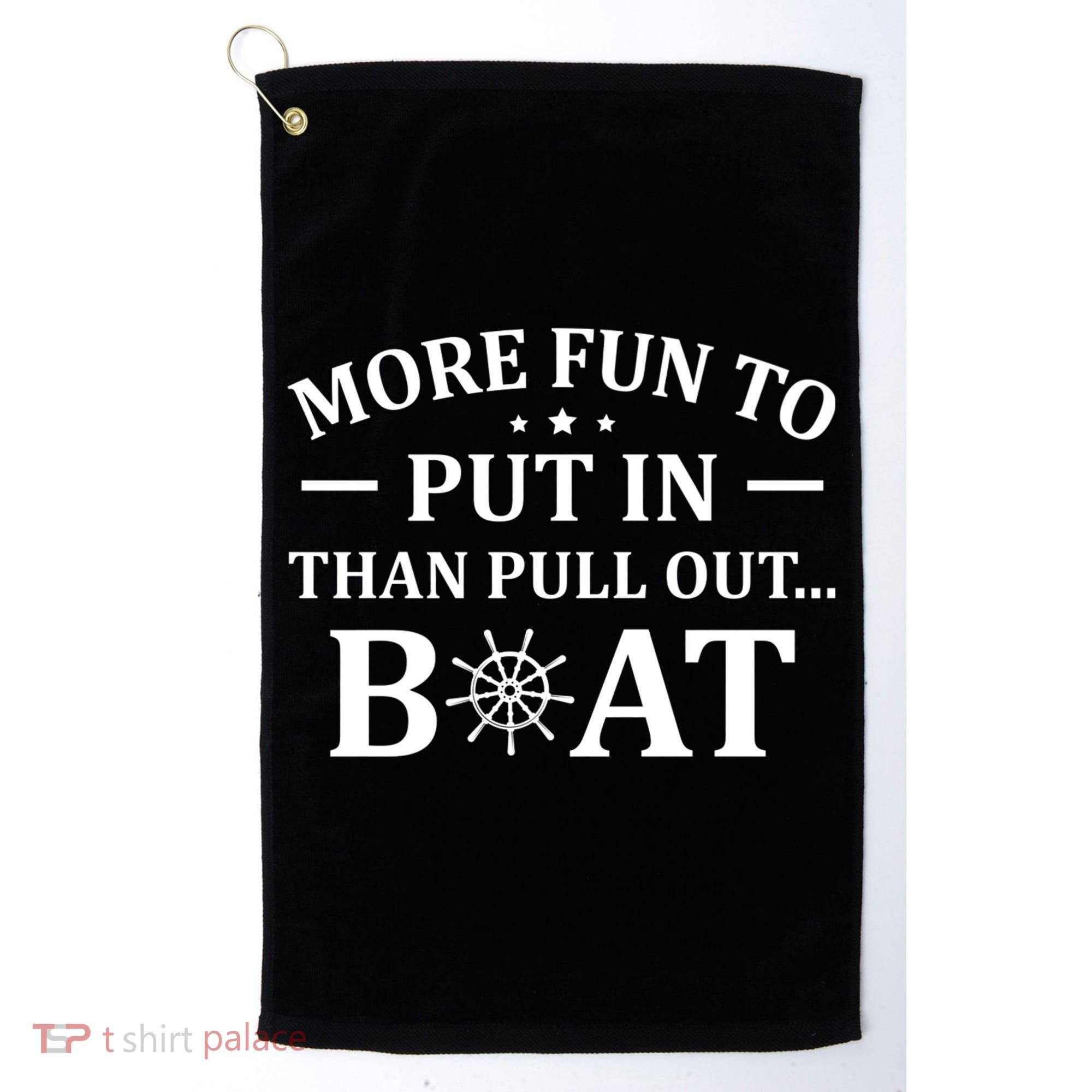 Funny Boat Captain Docking On Boating Outfit Boat Lover Golf Towel