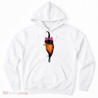 Funny Black Cat Lady With Chucks Trump Hair Vote Kamala 2024 Hoodie thumb 0