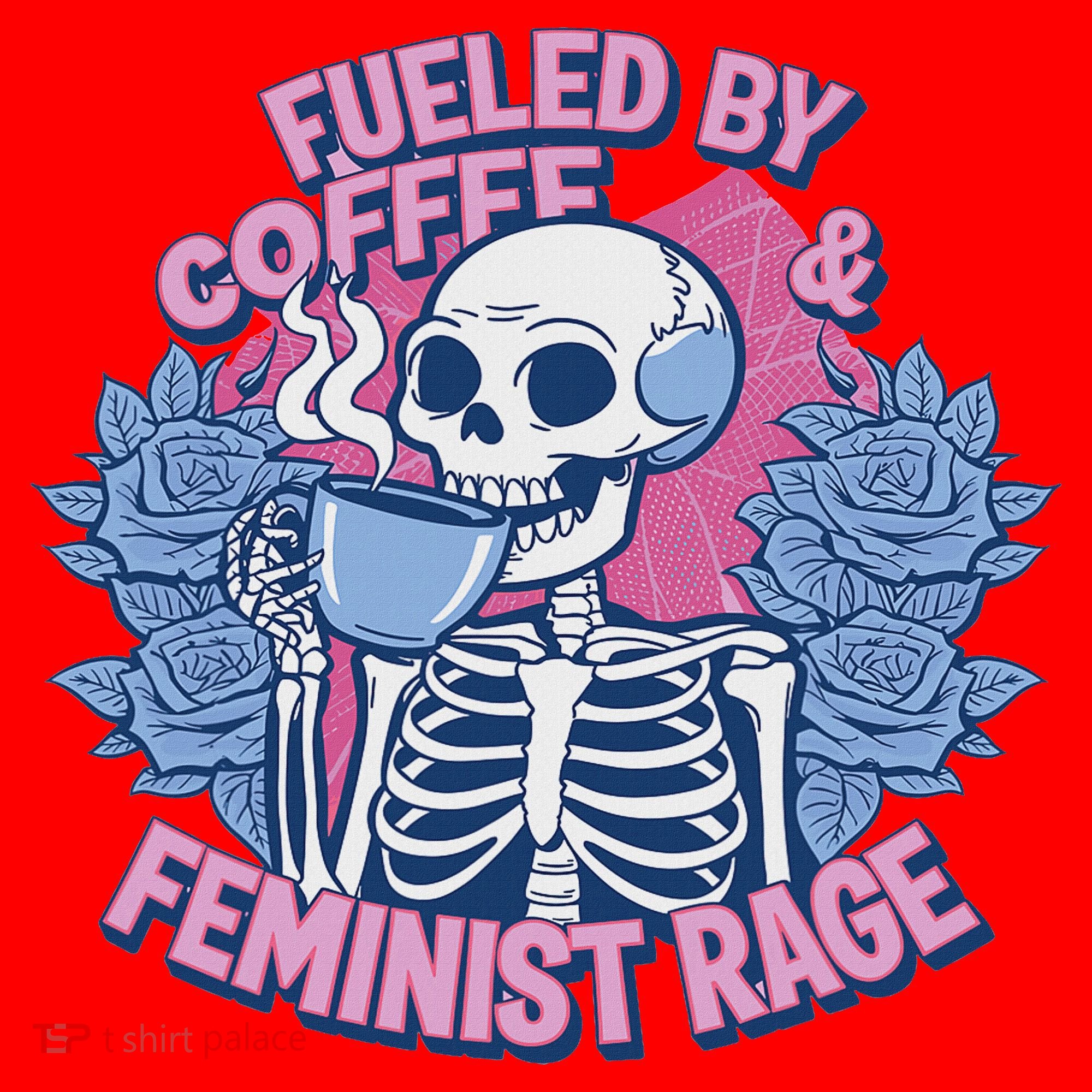 Fueled By Coffee & Feminist Rage Feminism Female Women Right Santa Hat