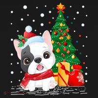 French Bulldog Christmas Tree Gift French Bulldog Christmas Gift Women's Hoodie thumb 2