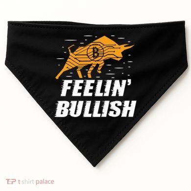 Feelin Bullish Cryptocurrency Blockchain Trader Crypto Gift USA-Made Doggie Bandana