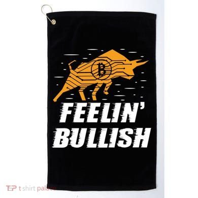Feelin Bullish Cryptocurrency Blockchain Trader Crypto Gift Golf Towel