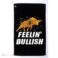 Feelin Bullish Cryptocurrency Blockchain Trader Crypto Gift Golf Towel thumb 0