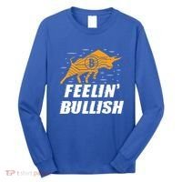 Feelin Bullish Cryptocurrency Blockchain Trader Crypto Gift Long Sleeve Shirt thumb 0