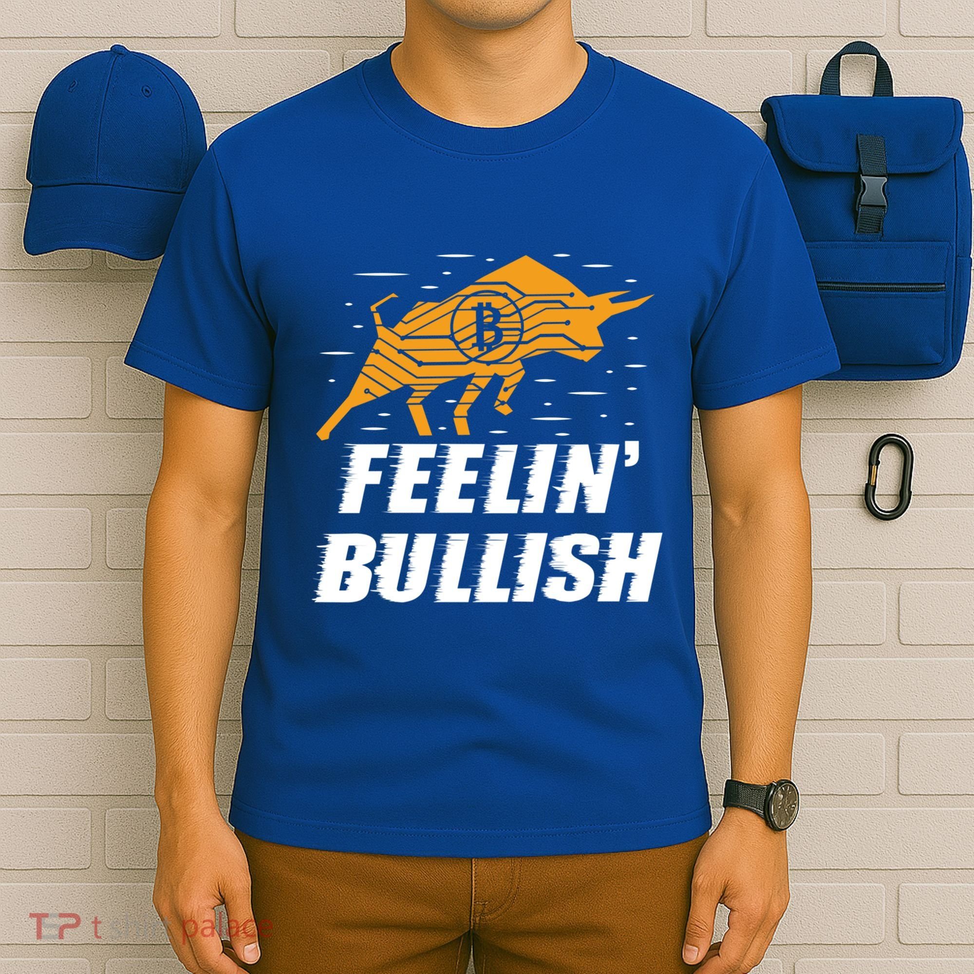 Feelin Bullish Cryptocurrency Blockchain Trader Crypto Gift T-Shirt