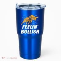 Feelin Bullish Cryptocurrency Blockchain Trader Crypto Gift Tumbler thumb 0