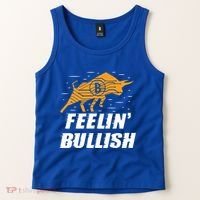 Feelin Bullish Cryptocurrency Blockchain Trader Crypto Gift Tank Top thumb 2