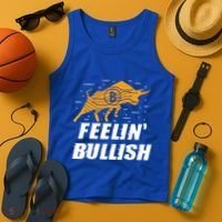 Feelin Bullish Cryptocurrency Blockchain Trader Crypto Gift Tank Top thumb 4