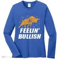 Feelin Bullish Cryptocurrency Blockchain Trader Crypto Gift Women's Long Sleeve Shirt thumb 0