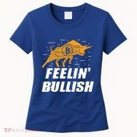 Feelin Bullish Cryptocurrency Blockchain Trader Crypto Gift Women's T-Shirt thumb 0
