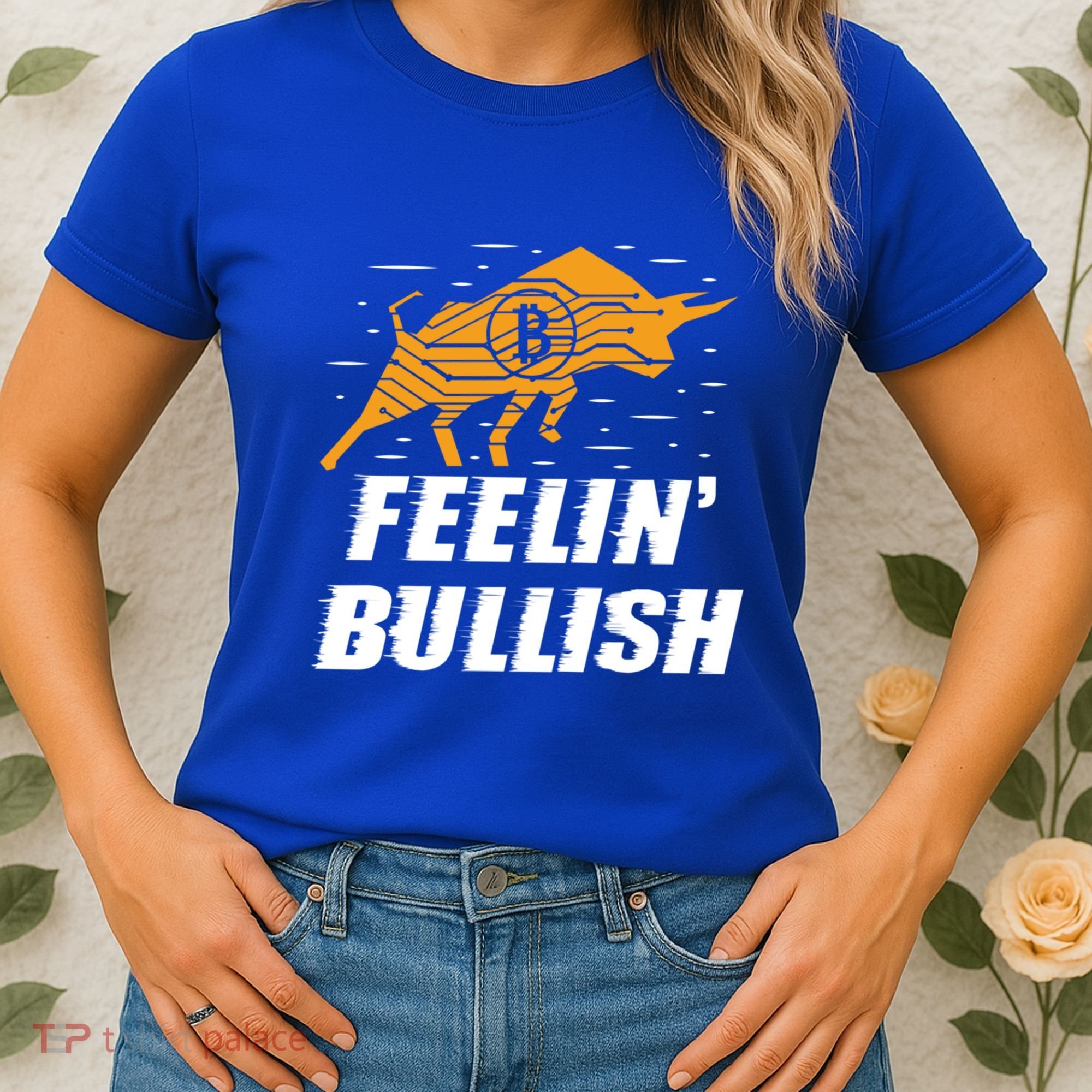 Feelin Bullish Cryptocurrency Blockchain Trader Crypto Gift Women's T-Shirt