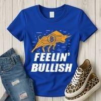 Feelin Bullish Cryptocurrency Blockchain Trader Crypto Gift Women's T-Shirt thumb 3