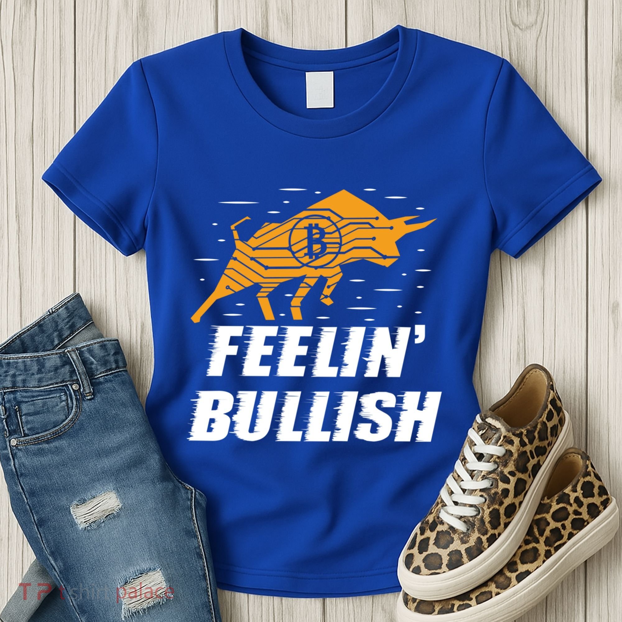 Feelin Bullish Cryptocurrency Blockchain Trader Crypto Gift Women's T-Shirt